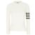 Thom Browne Milano-Strick mit Four Bar Streifen Weiß - Ansicht 4