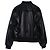 Jaqueta Bomber de Couro LANVERS Dries Van Noten Preta - vista 2