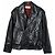 Dries Van Noten Leder-Bikerjacke Schwarz