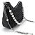 Miu Miu Borsa a tracolla in Nappa con catena di perle, borsa hobo a tracolla Nero - vista 12