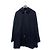Loro Piana Abrigo con capucha de cachemira azul marino Negro
