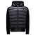 Moncler Tricot Quilted Panel Wool Jacket Black