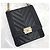 Chanel Borsa Satchel Boy Chevron Black Gold Series Nero - vista 4