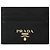 Prada Tarjetero Saffiano Gold Logo Black QWA