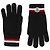 Moncler Wollhandschuhe mit Three-Stripe-Band Schwarz Mehrfarben