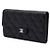 Chanel Classic Flap Damen-Langbeutel in schwarzem Caviar mit silberner Hardware - Ansicht 3
