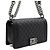Chanel Borsa a tracolla Boy Black Caviar Medium Flap con catena argentata Nero - vista 3
