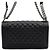Chanel Borsa a tracolla Boy Black Caviar Medium Flap con catena argentata Nero - vista 4