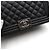 Chanel Borsa a tracolla Boy Black Caviar Medium Flap con catena argentata Nero - vista 8