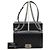 Chanel Borsa a tracolla Boy Caviar Medium Flap con catena argentata Nero