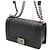Chanel Borsa a tracolla Boy Caviar Medium Flap con catena argentata Nero - vista 2