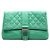 Chanel Clutch Foldover Green Grip