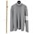 Thom Browne Rollkragenpullover aus Waffelstrick in Grau mit diagonalen Streifen Braun