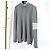 Thom Browne Rollkragenpullover aus Waffelstrick in Grau mit diagonalen Streifen Braun - Ansicht 2