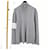 Thom Browne Rollkragenpullover aus Waffelstrick in Grau mit diagonalen Streifen Braun - Ansicht 4