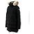 Moncler Fragonnette Damen Daunenmantel mit Fuchsfell Schwarz