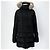 Moncler Fragonnette Damen Daunenmantel mit Fuchsfell Schwarz - Ansicht 2