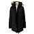 Moncler Fragonnette Damen Daunenmantel mit Fuchsfell Schwarz - Ansicht 3
