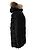Moncler Fragonnette Damen Daunenmantel mit Fuchsfell Schwarz - Ansicht 5