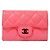 Chanel Kartenetui mit Klappe in Rosa Pink