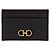 Salvatore Ferragamo Double Gancini Kartenetui Gold Schwarz