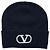 Valentino Signature Logo Damen-Wollmütze LZC Schwarz