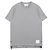 Thom Browne Herren T-Shirt mit kurzen Ärmeln aus Baumwolle Silber