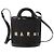 Marni Borsa bucket in pelle/rafia nera Nero