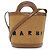 Marni Borsa Tote in pelle e rafia Arancione