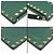 Valentino Portacarte con zip Rockstud in pelle verde e oro - vista 8
