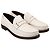 Saint Laurent Mocasines Penny Monograma para mujer Pearl Blanco
