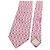 Hermès Cravatta in seta rosa con ferro di cavallo - vista 3
