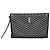 Saint Laurent Clutch Silver Black Large Nero