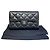 Chanel Klassisches Caviar Schwarz Small Wallet mit silbernem Logo