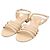 Chanel Leder-Sandalen CC Logo Orange