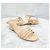Chanel Leder-Sandalen CC Logo Orange - Ansicht 3