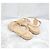 Chanel Leder-Sandalen CC Logo Orange - Ansicht 4