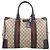 Gucci Borsa Boston in PVC Marrone