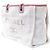 Chanel Borsa a tracolla Deauville in rafia Bianco - vista 2