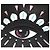 Kenzo Clutch Genzō Big Eye ricamata rossa e nera Nero - vista 3