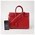 Saint Laurent Borsa a Tracolla Tote Piccola Rosso - vista 11