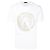 Versace BIANCO Medusa T-Shirt mit Perlen-Logo und kurzen Ärmeln Weiß Mehrfarben