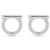 Salvatore Ferragamo Pendientes Gancini Silver stamp: Naranja - vista 2
