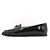 Chanel Mocassini in pelle verniciata nera da donna Nero