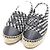 Chanel Sneakers Espadrilles in Tweed con Logo CC Nero da Donna - vista 3