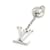 Louis Vuitton Portachiavi Key Ring LV Initiales Argento