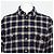 Gucci Camicia a quadri da uomo in misto cotone blu con patch ricamato - vista 2