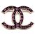 Chanel Spilla Black Pink Tweed CC Logo Season