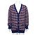 Céline Weiter Herren-Cardigan mit blauen Streifen und besticktem Stern