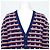 Céline Weiter Herren-Cardigan mit blauen Streifen und besticktem Stern - Ansicht 2